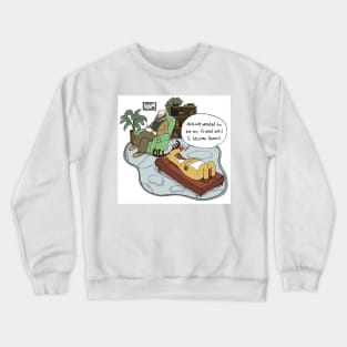 Reindeer Therapy | Funny Holiday Cartoon Crewneck Sweatshirt